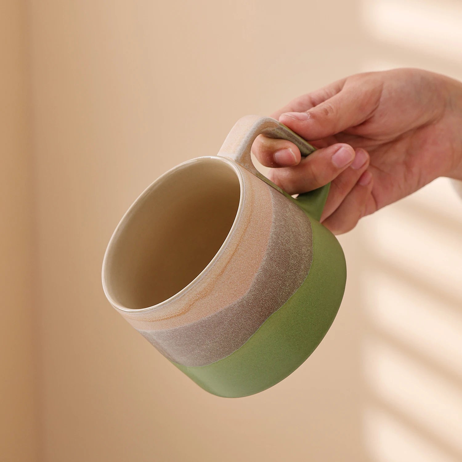 Mug ceramique porcelaine artisanal design elegant maison bureau - vue 5 sur 7