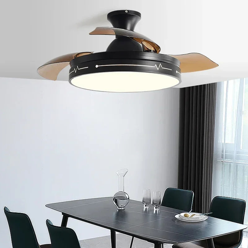 plafonnier ventilateur avec lumière pour restaurant et espace intérieur - vue 3 sur 11