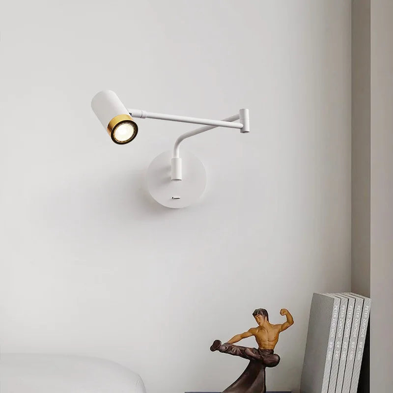 lampe de chevet moderne télescopique design créatif minimaliste - vue 6 sur 10