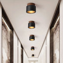 Nordique Wabi Sabi décoratif couloir balcon plafond marbre lumière japonaise salon chambre LED noir Applique plafonnier