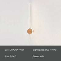 applique murale en bois et led pour décoration intérieure moderne