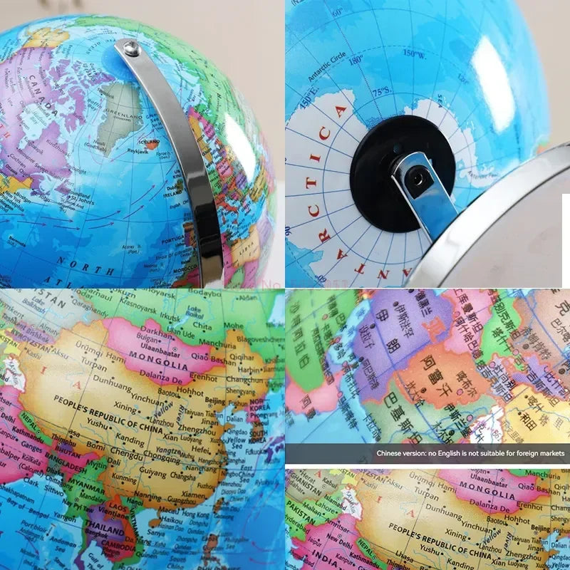 globe lumineux éducatif version anglaise carte du monde - vue 7 sur 8