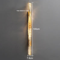 Applique murale LED de luxe en cristal doré