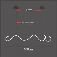 Modern minimalist hose LED restaurant chandelier used for kitchen, bar, hanging, lighting, and decorative lighting fixtures
