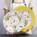 Assiette céramique style européen motif citron élégante table