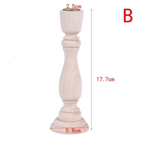 Candlesticks Holderng Decorations, Retro Wood Classic Weddi candle holders Holders home decor - vue 12 sur 11