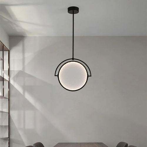 Nordic style simplistic LED pendant ceiling light for indoors - vue 7 sur 8