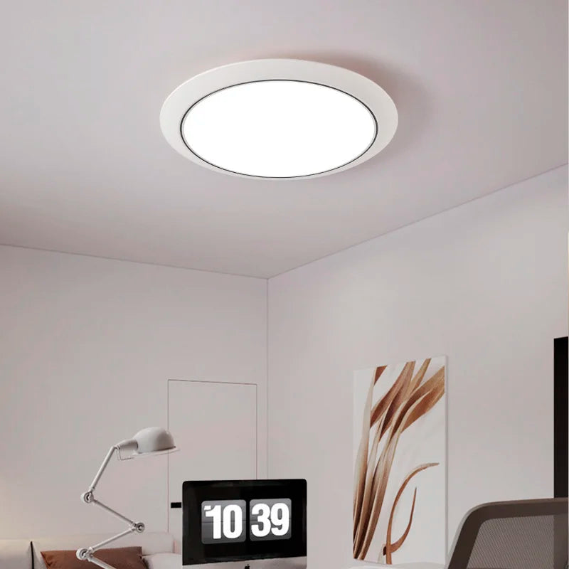lustre led ultra-mince trois-preuve circulaire moderne minimaliste - vue 3 sur 22