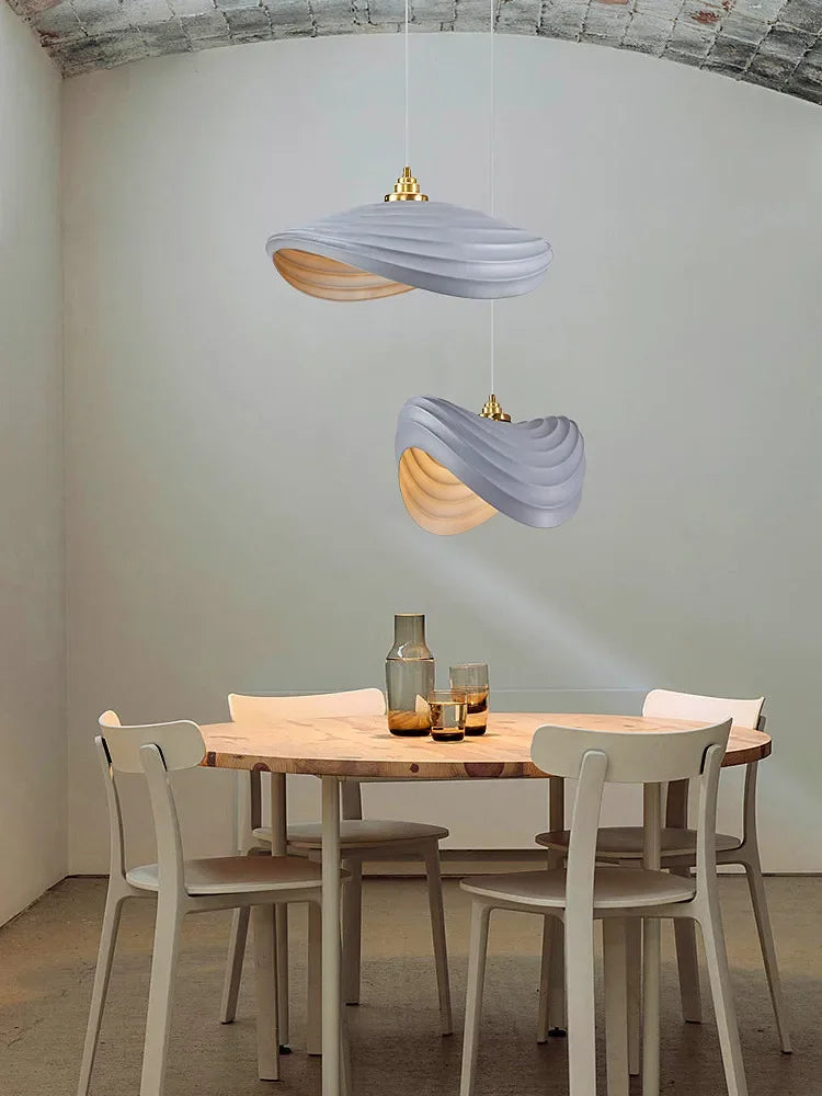 Nordic Minimalist Wabi Sabi Cream Style LED Dining Room Cafe Pendant Light Restaurant Bar Loft Home Decor Lamp Stairs Chandelier - vue 4 sur 19