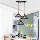 suspension style rétro fer noir