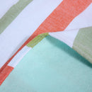 serviette de plage turque coton rayures pompons légère