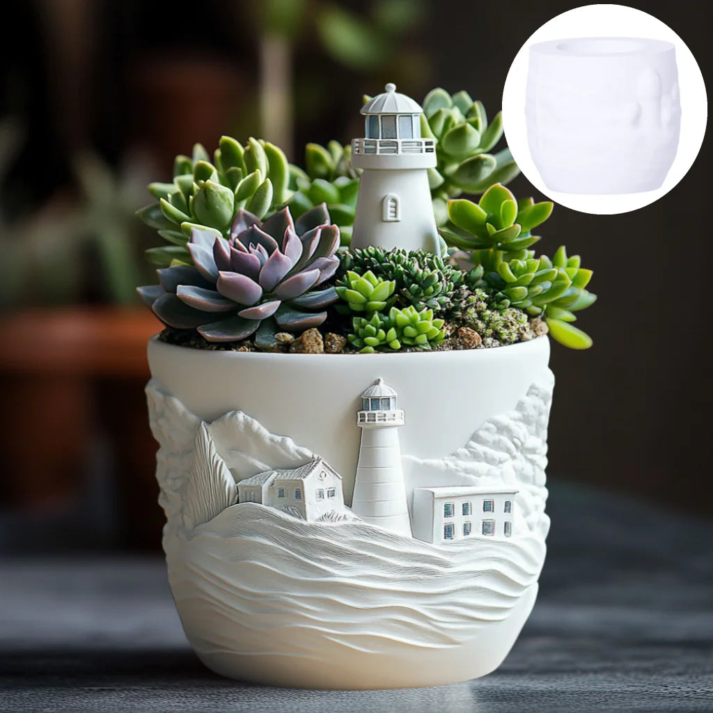 moule en silicone pour pot de fleurs et rangement décoratif - vue 5 sur 6
