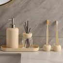 Retro Natural Stone Press on Shower Gel Dispensing Bottle, Home Storage Bottles, Bathroom Appliances, Wash Basin, Tabletop Ornam