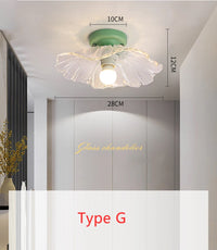 Decorative nordic style surface mount glass LED ceiling light