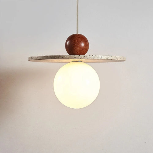 High Quality Cave Stone Hanging Light Glass Ball Ceiling Pendant Lamp Suspension Chandelier for Kitchen Island  Bedroom - vue 3 sur 7