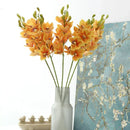 Realistic cymbidium artificial flowers from New Zealand, lifelike orchid decoration