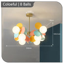 Children's chandelier with multicoloured flowers decorative pendant light