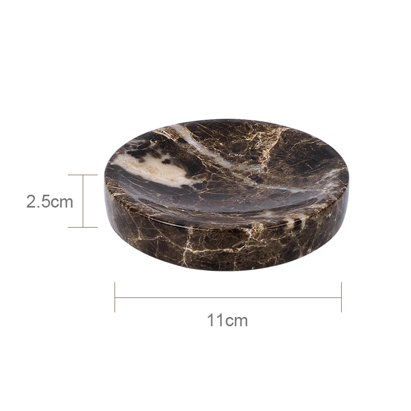 accessoires de salle de bain en marbre naturel ensemble luxe - vue 12 sur 27