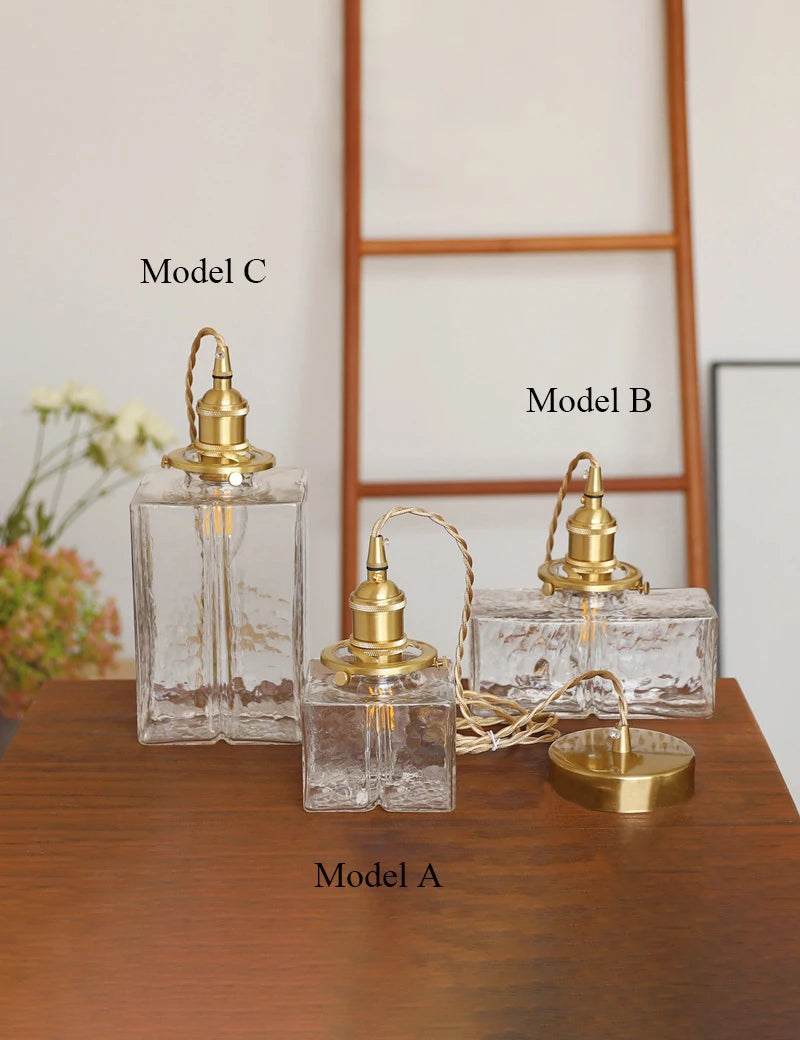 lustre japonais en verre minimaliste moderne avec éclairage led - vue 3 sur 9