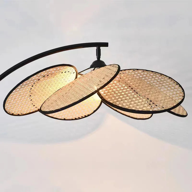 lampadaire en rotin pour ampoule standard - vue 6 sur 7