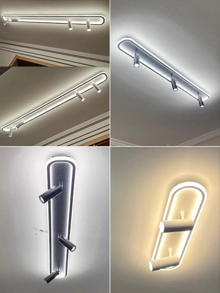 lustre led moderne pour éclairage intérieur gradation longue