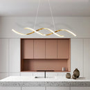 lustre moderne minimaliste en acier inoxydable pour restaurant et bar