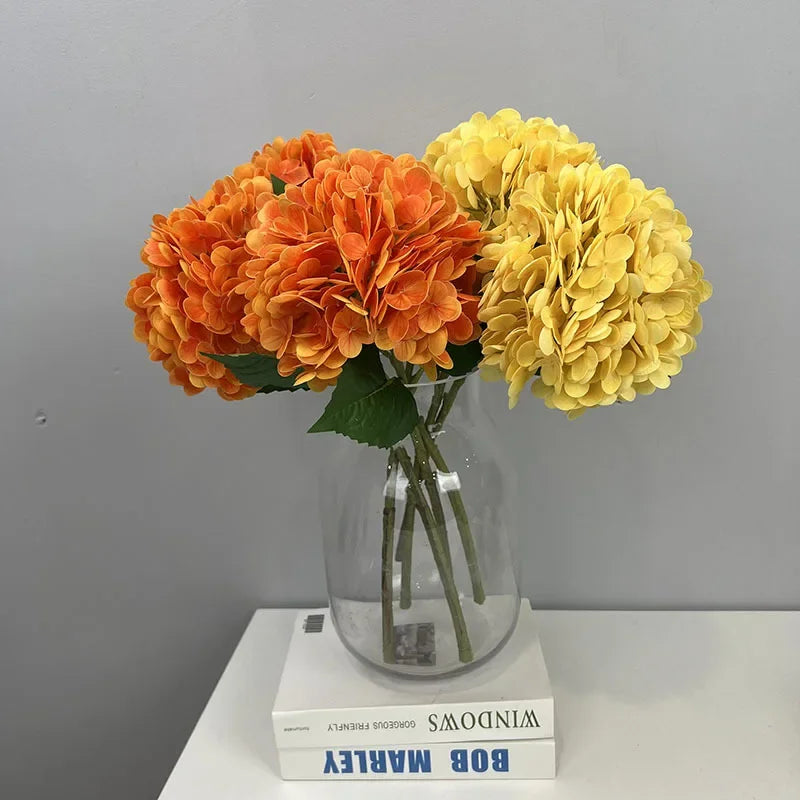 décoration de mariage fleurs artificielles hortensias et roses rouges - vue 2 sur 15