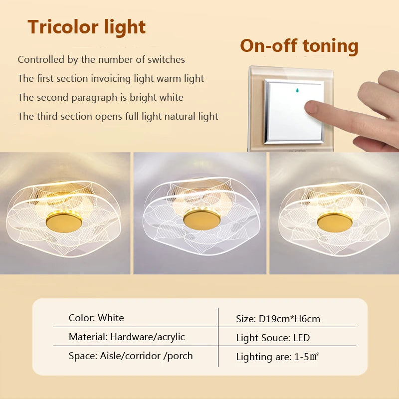 plafonnier led moderne en acrylique design pour intérieur décoratif - vue 8 sur 18