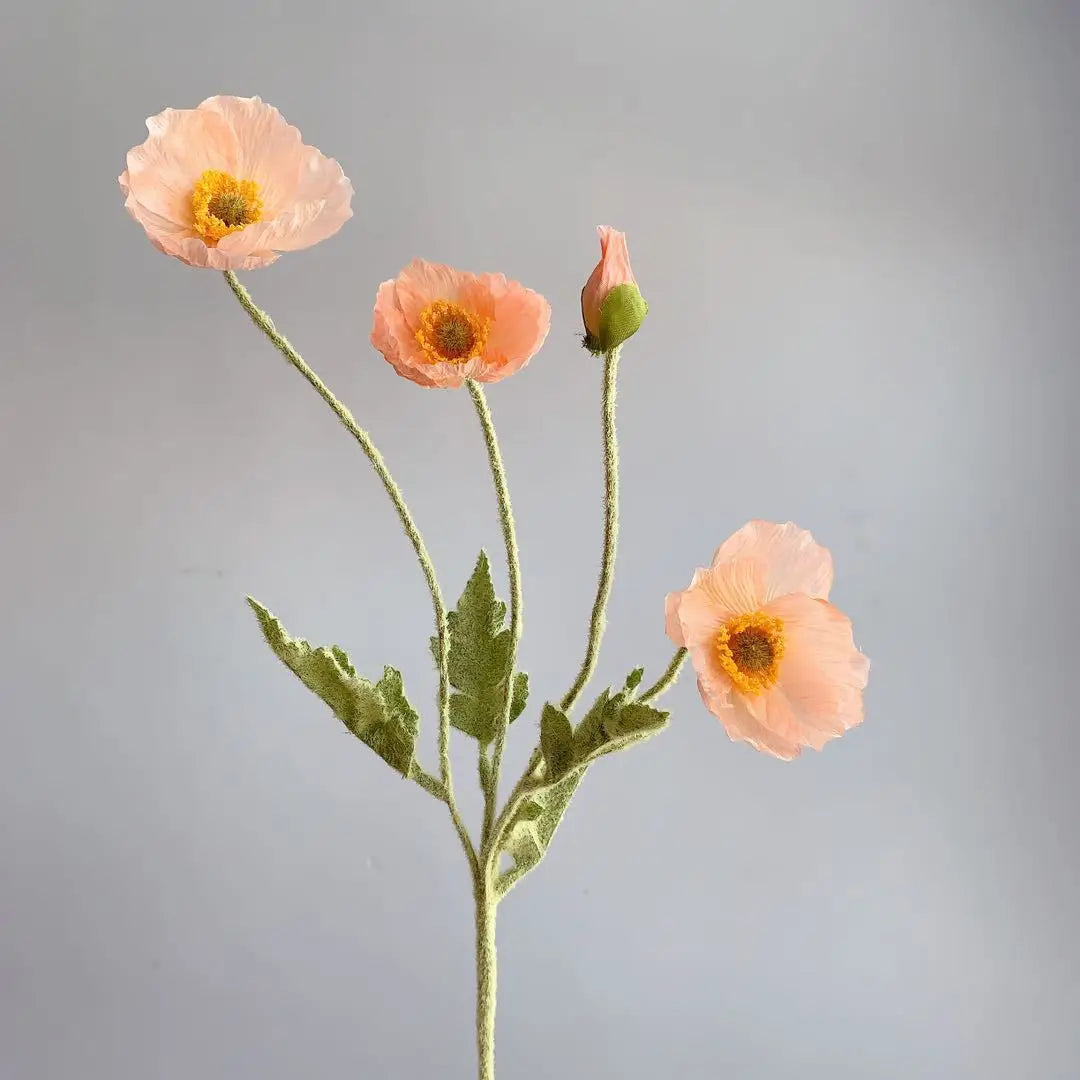 bouquet de fleurs artificielles pavot pour décoration maison jardin fête - vue 8 sur 26