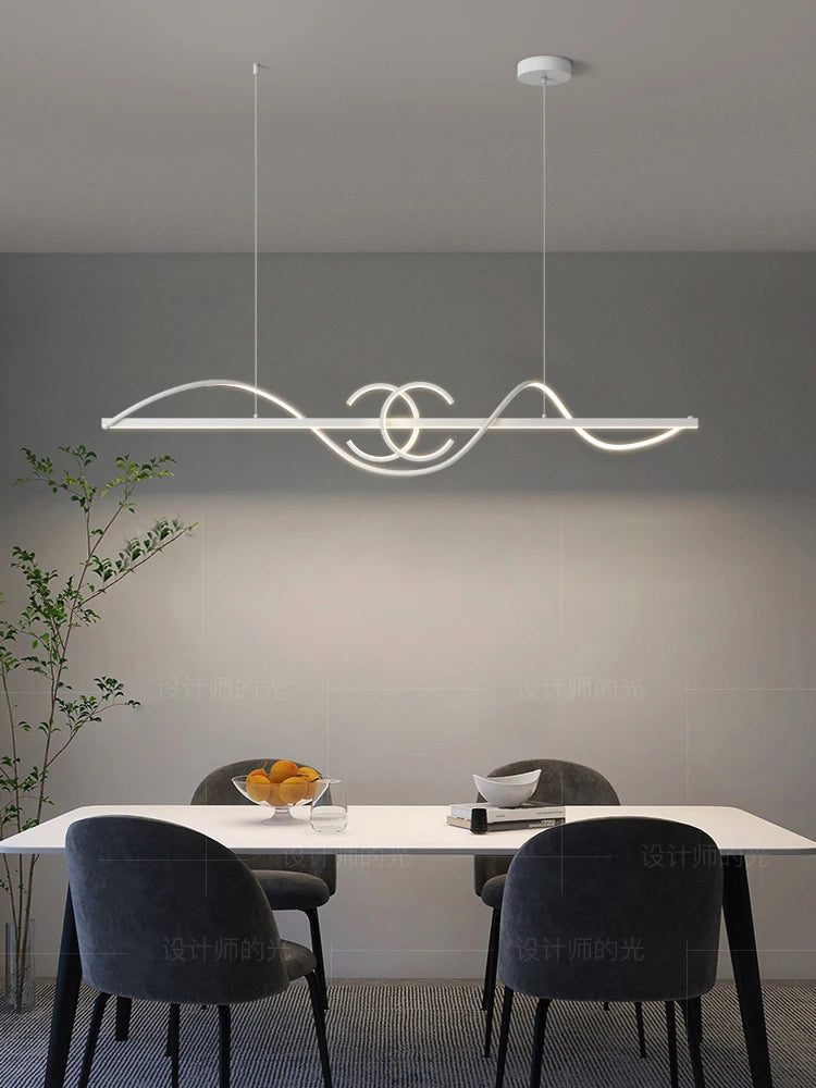lustre led moderne simple nordique luxe luminaires intérieurs - vue 4 sur 9