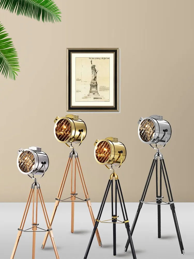 lampe de sol rétro industrielle style navale nordique - vue 4 sur 15