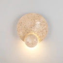 applique murale led en pierre naturelle ronde art déco