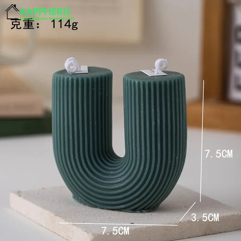 bougies parfumées en forme de u lot de cadeaux pour invités décoratives - vue 9 sur 10