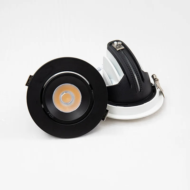 lampe de projecteur circulaire à led moderne avec interrupteur trompe déléphant - vue 11 sur 10