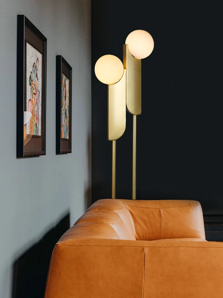 lampe boule de verre moderne double tête pour un éclairage élégant - vue 4 sur 7