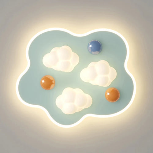 plafonnier nuage style crème pour chambre enfant moderne et chaleureux - vue 7 sur 10