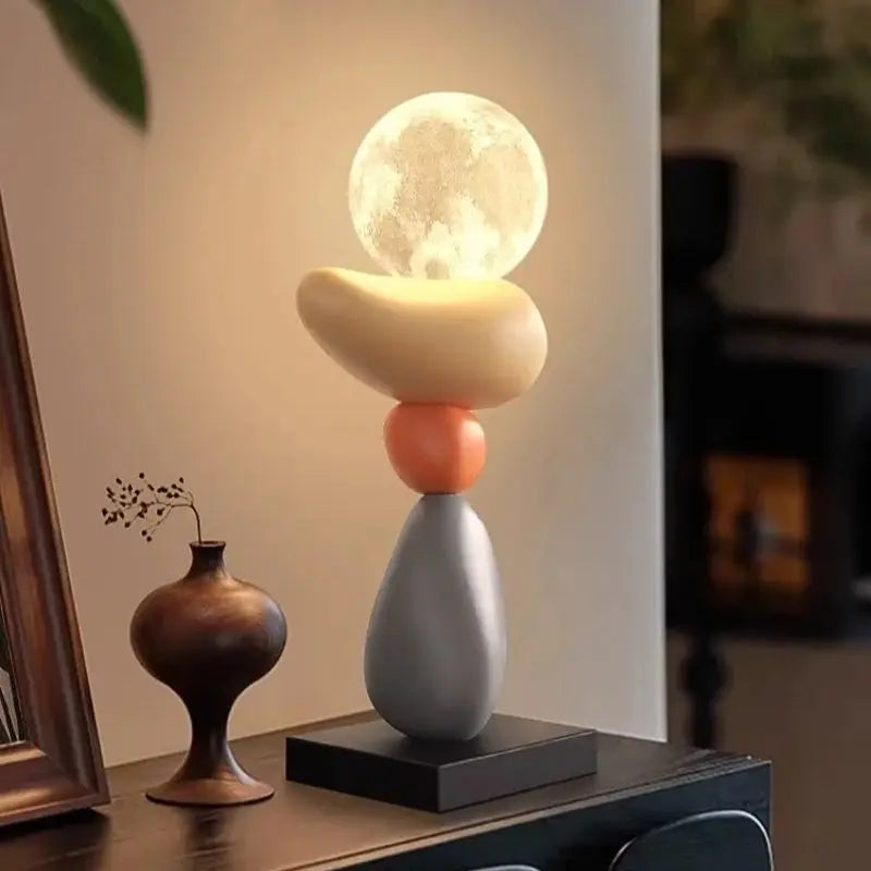 lampe à poser en pierre pour ambiance relaxante et décorative - vue 2 sur 10