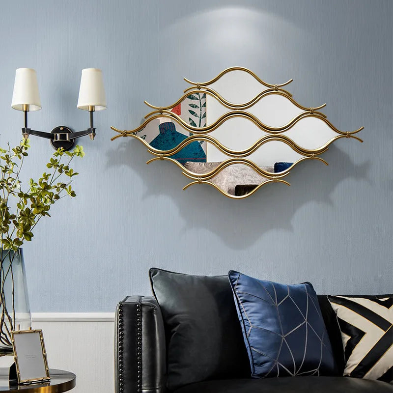 décoration murale moderne en fer forgé créative et luxueuse - vue 3 sur 6