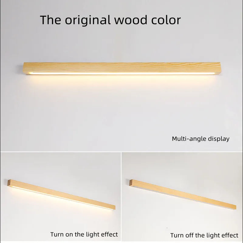 Applique murale LED double couleur en bois de noyer - vue 6 sur 12