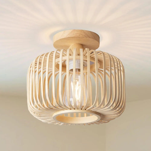 plafonnier en rotin et osier pour une décoration naturelle