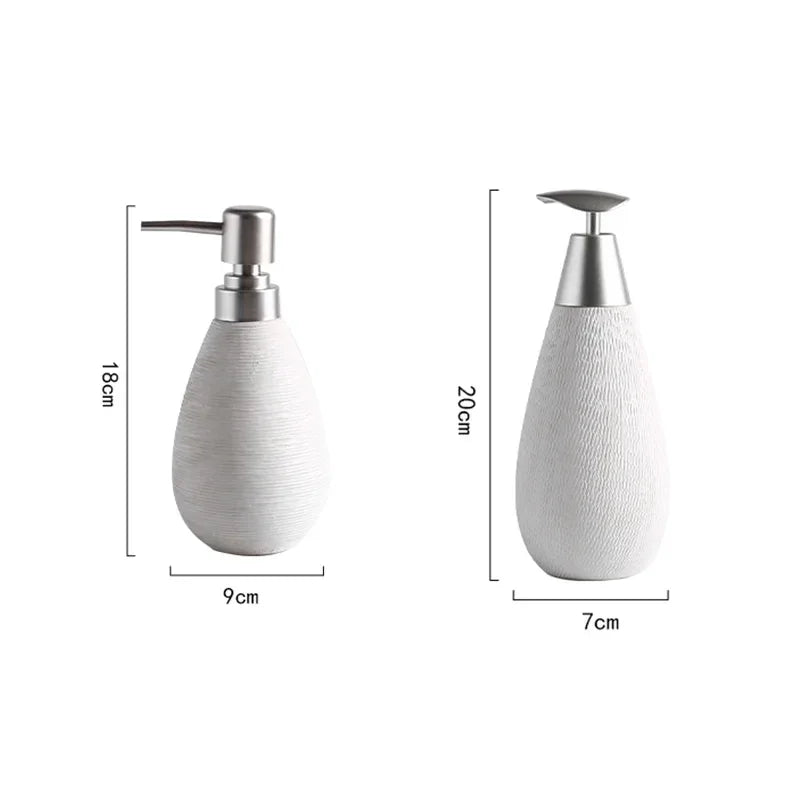 bouteille céramique désinfectant mains lotion savon décoration salle de bain - vue 7 sur 11