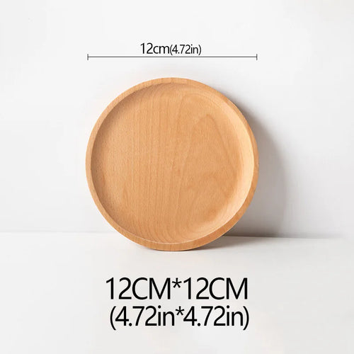 Wood Beech Plate Fruit Plate Oval Pallet trays decorative Candy Rectangular Dessert Dinner Tableware Tray, Kitchen Accessories - vue 16 sur 16