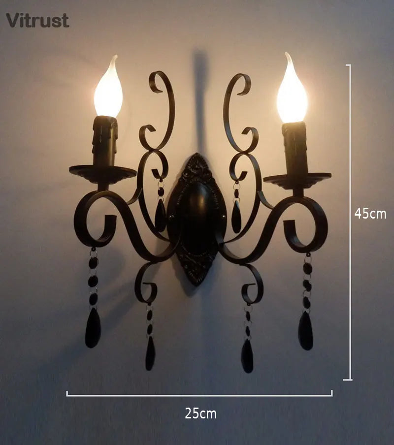 Applique murale Vintage en cristal - vue 6 sur 10