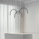 lampe suspendue moderne en laiton noir doré avec leds réglables