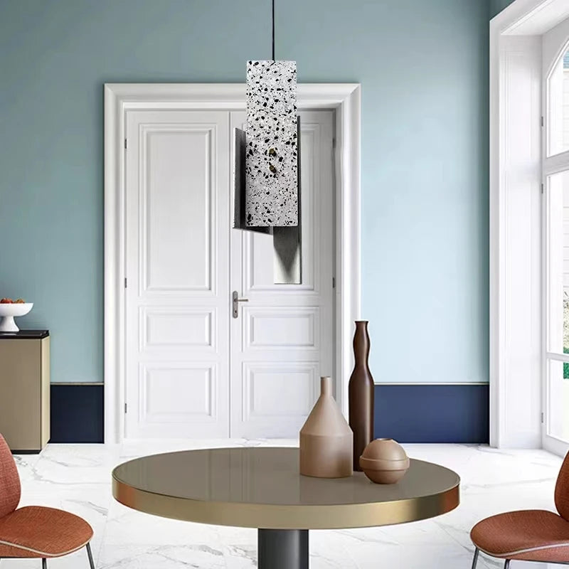 suspension art déco terrazzo réglable pour intérieur élégant - vue 5 sur 9