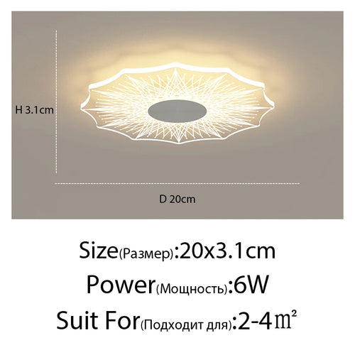 Modern minimalist flower-shaped ceiling light - vue 21 sur 21
