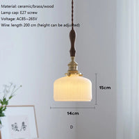 suspension led en céramique japonaise pour cuisine restaurant