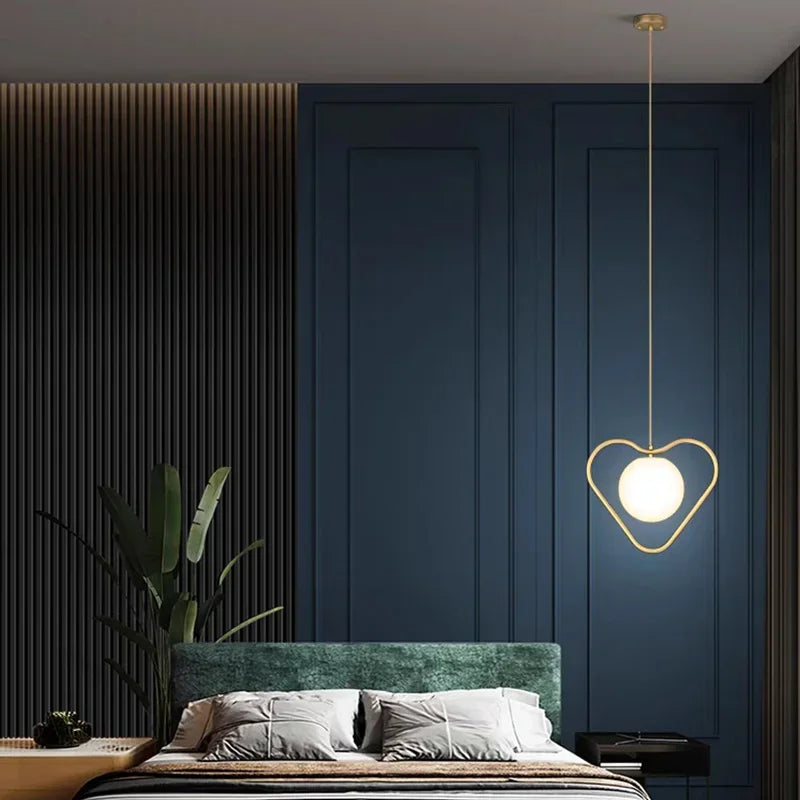 lustre led moderne minimaliste en verre pour hôtel - vue 7 sur 14