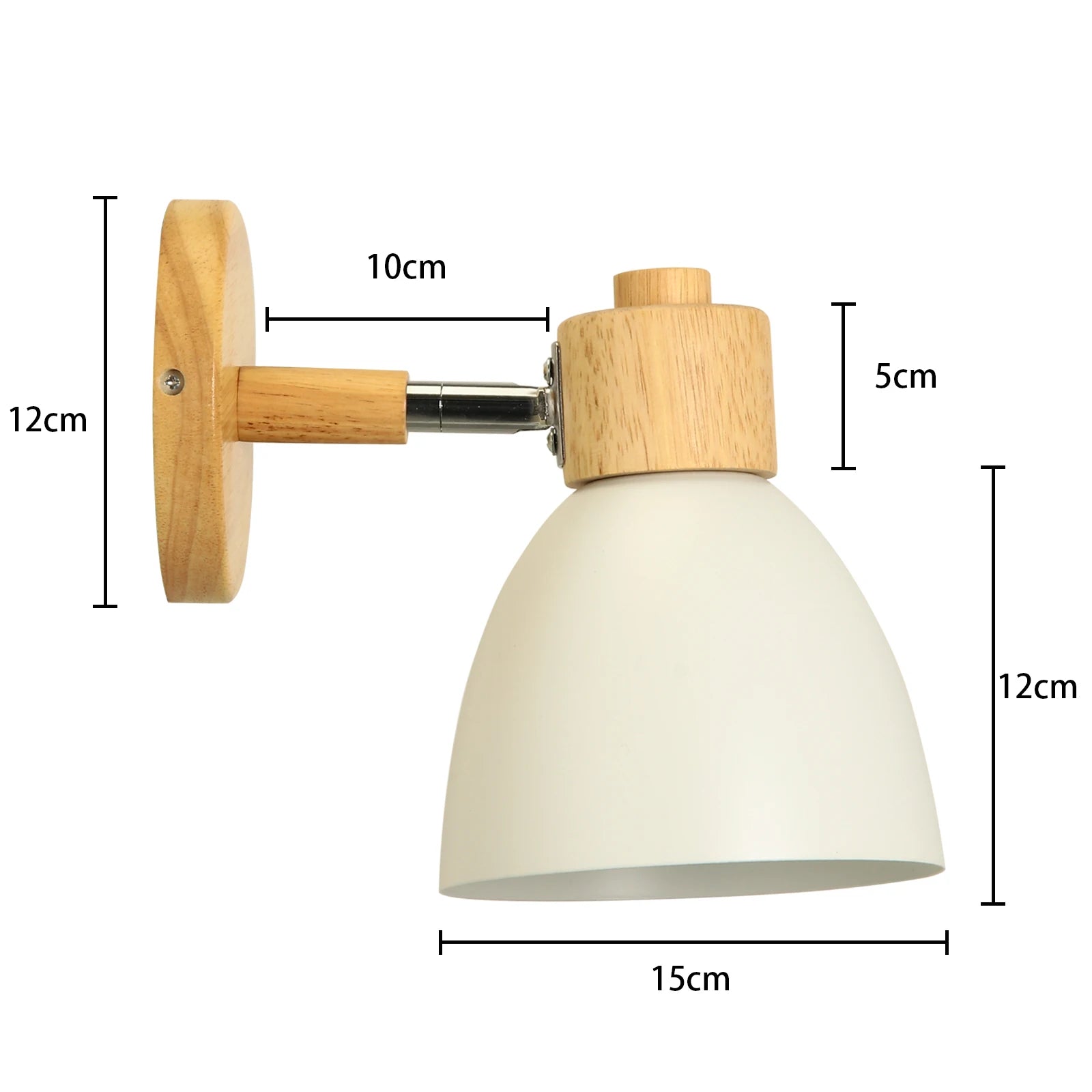 applique murale led nordique bois moderne décor maison - vue 22 sur 23