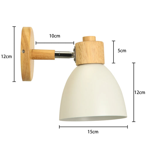 applique murale led nordique bois moderne décor maison - vue 22 sur 23
